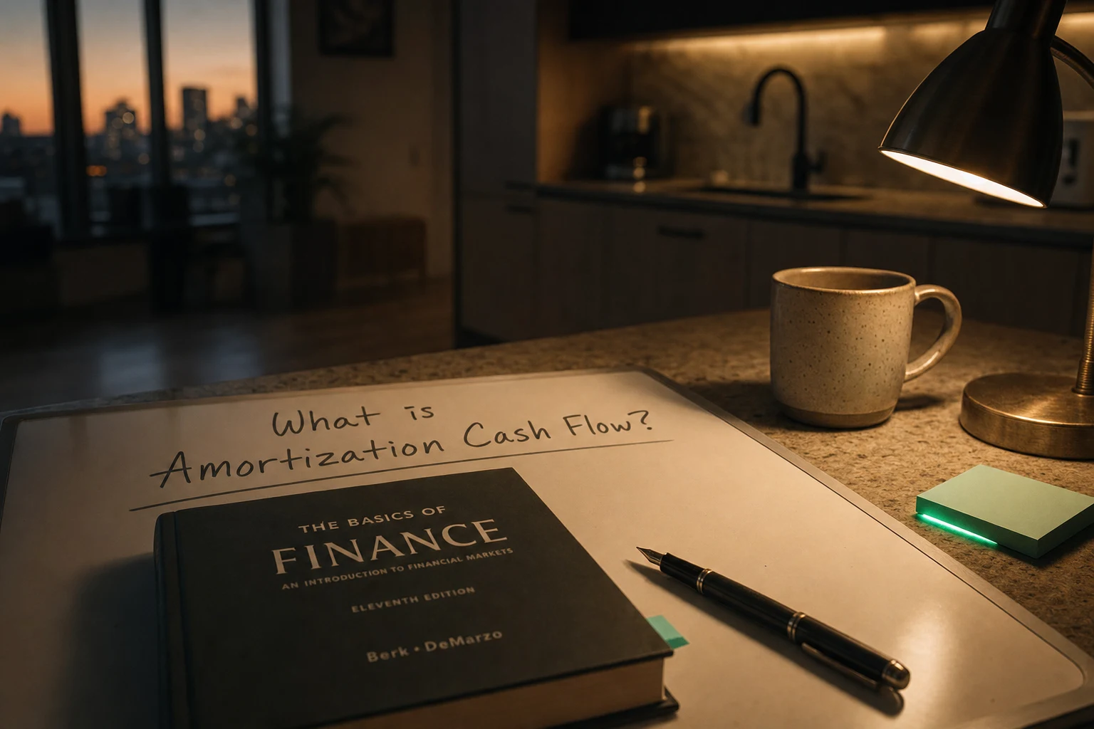 amortization cash flow — editorial hero illustration
