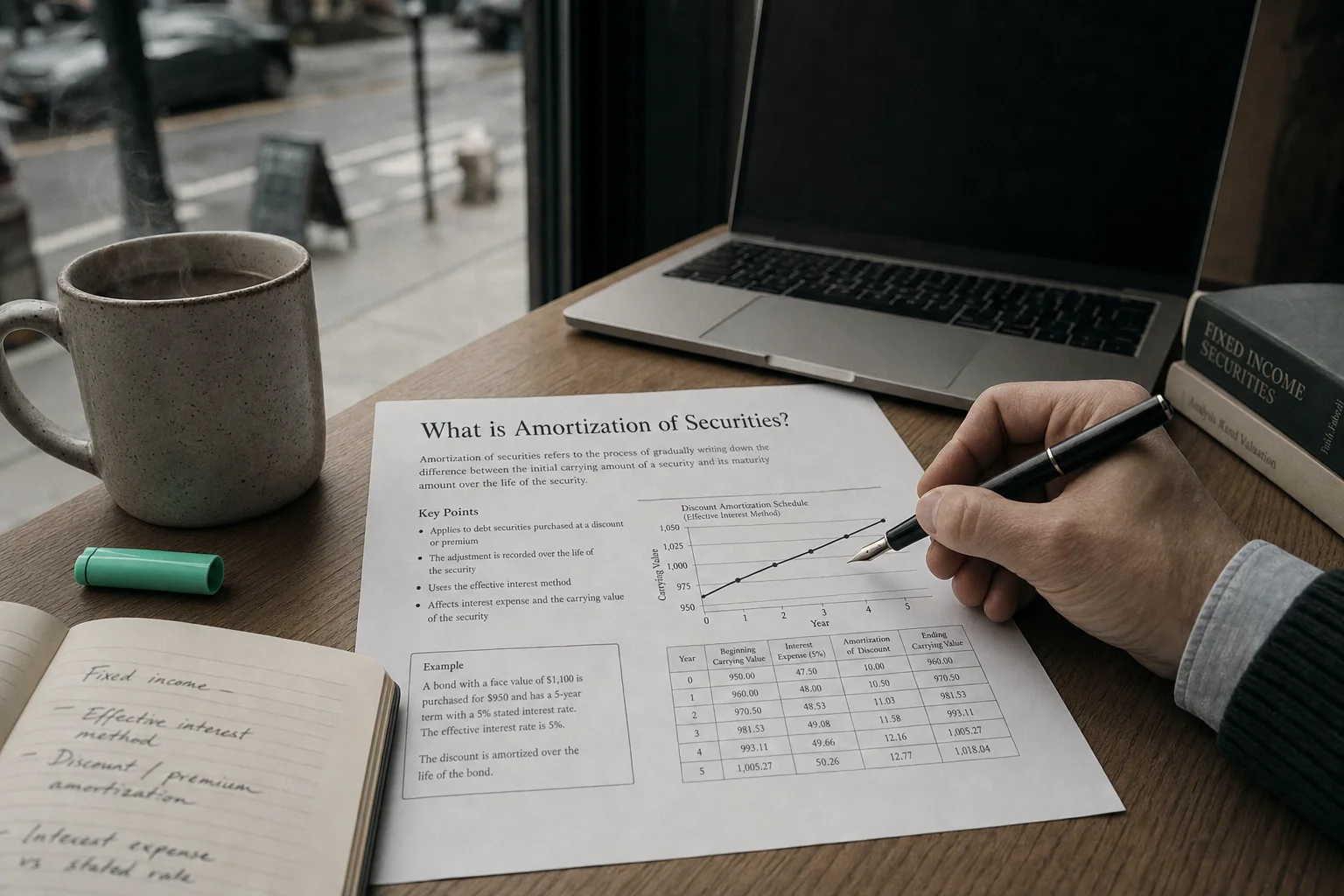 amortization of securities — editorial hero illustration