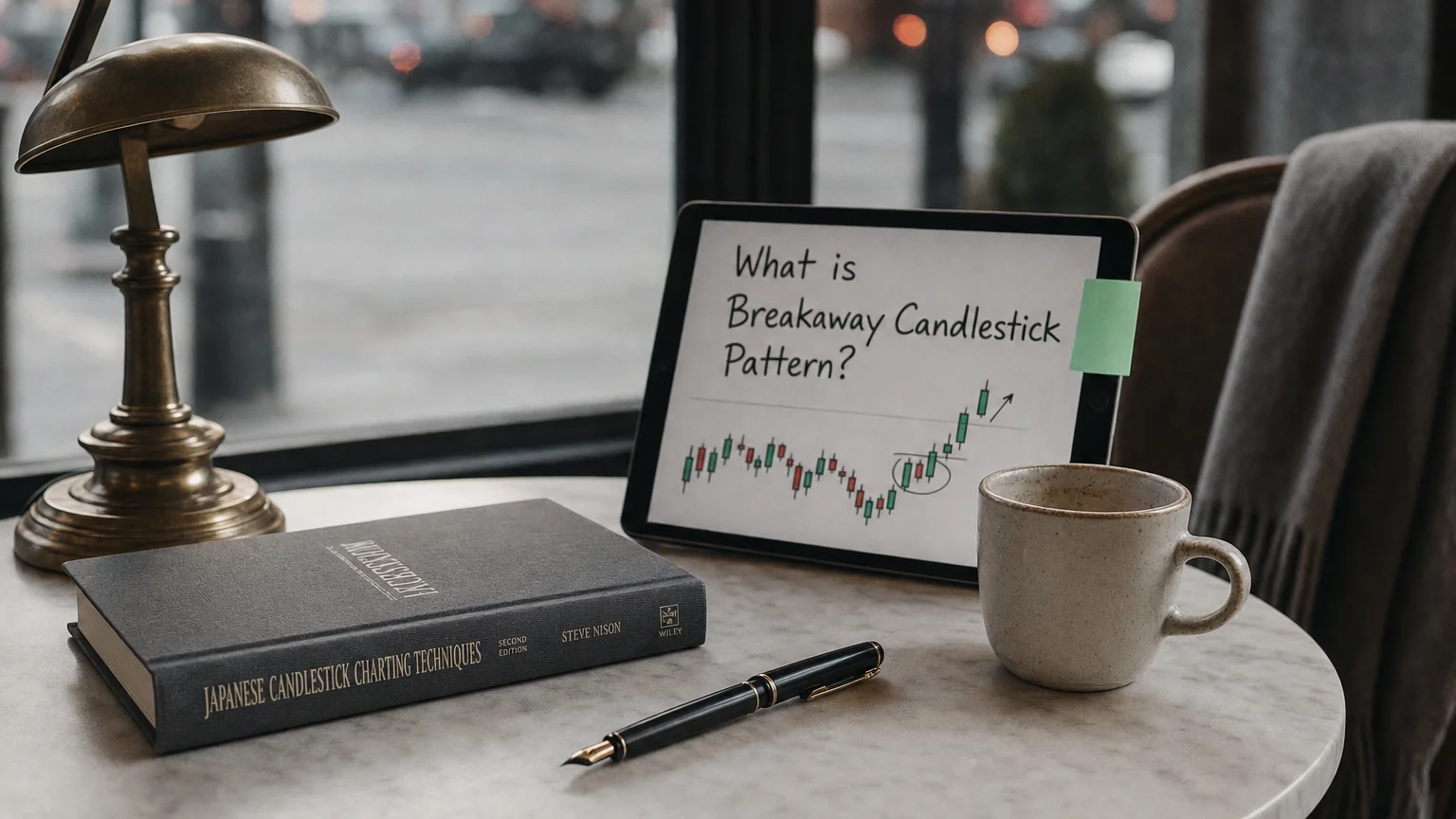 breakaway candlestick pattern — editorial hero illustration