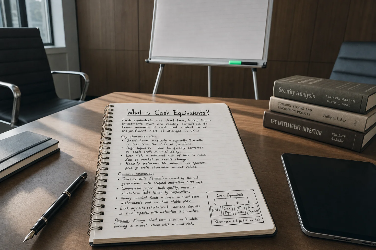 cash equivalents — editorial hero illustration