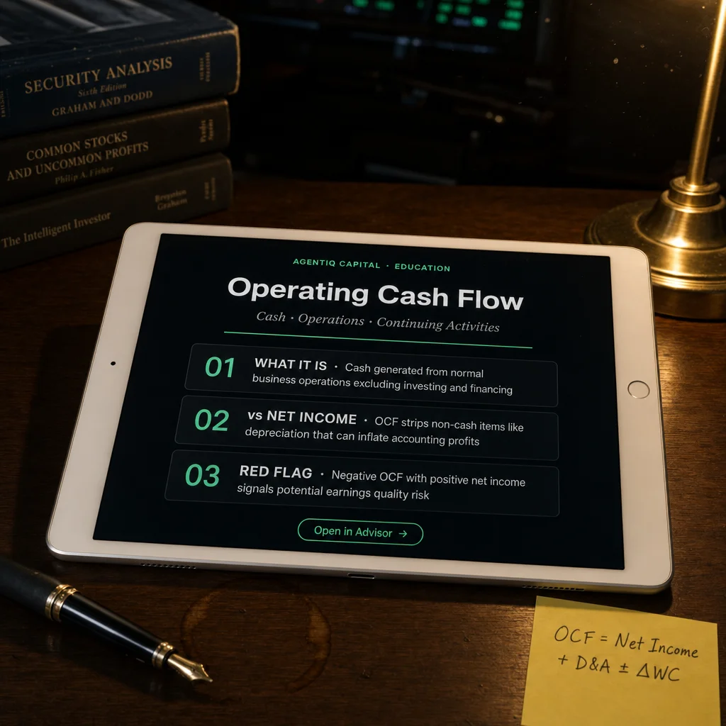 cash flow from continuing operating activities — concept illustration