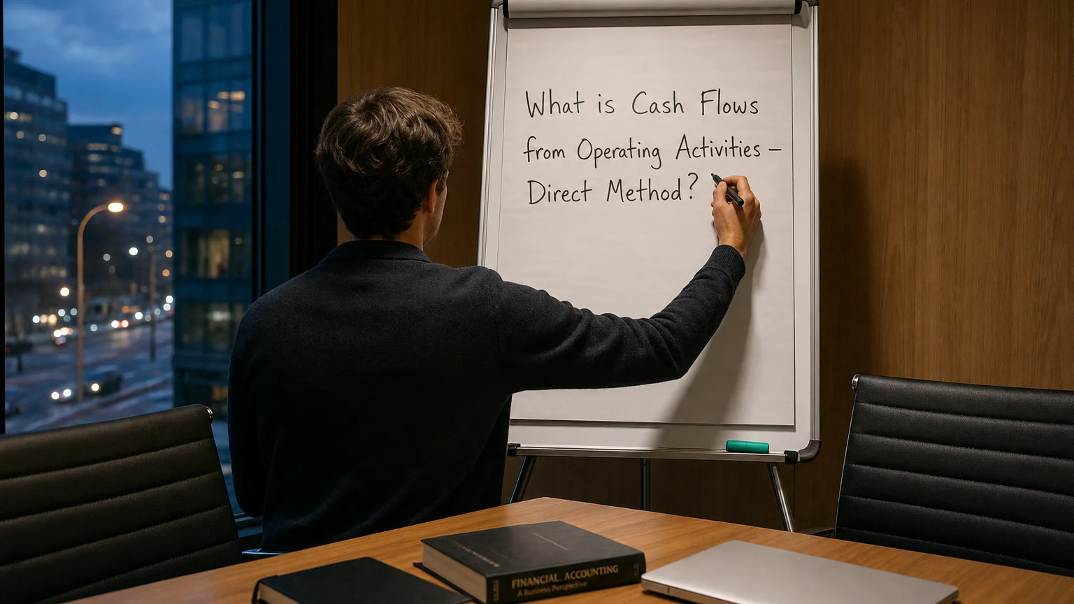 cash flows from (used in) operating activities – direct method — editorial hero illustration