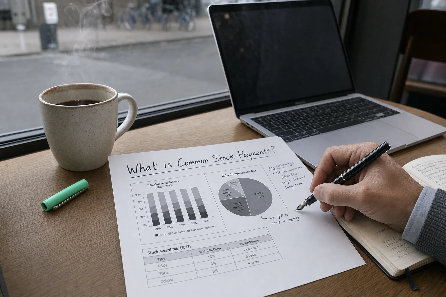 common stock payments — editorial hero illustration