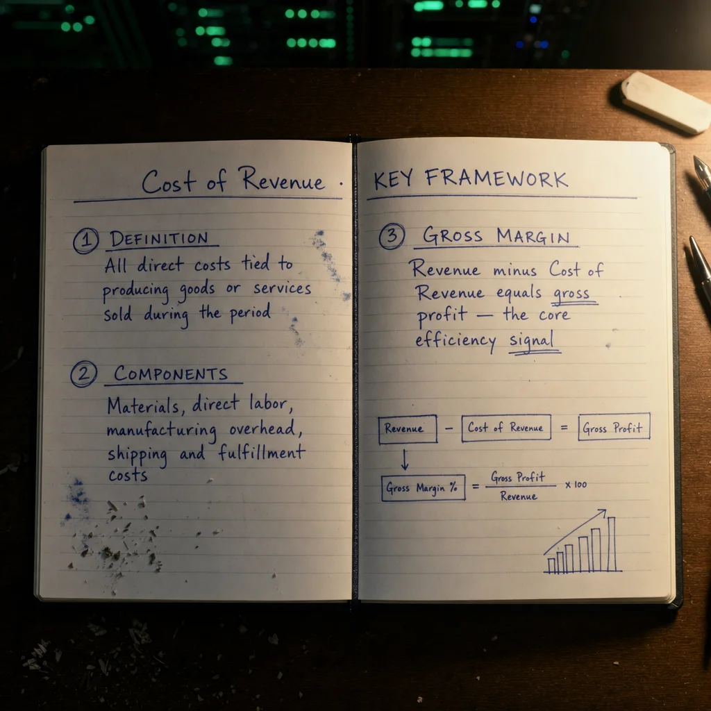 cost of revenue — supporting visual