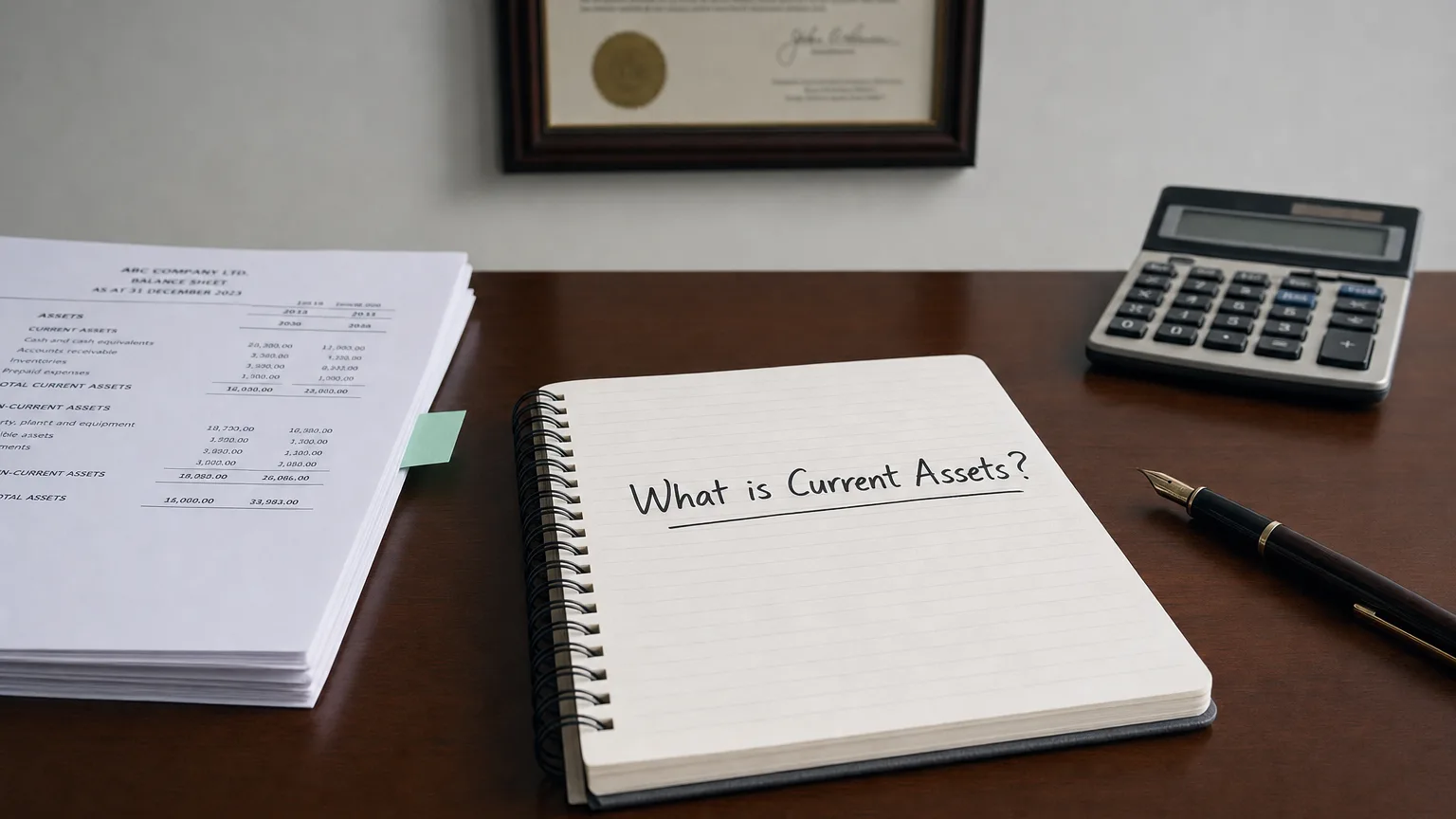 current assets — editorial hero illustration