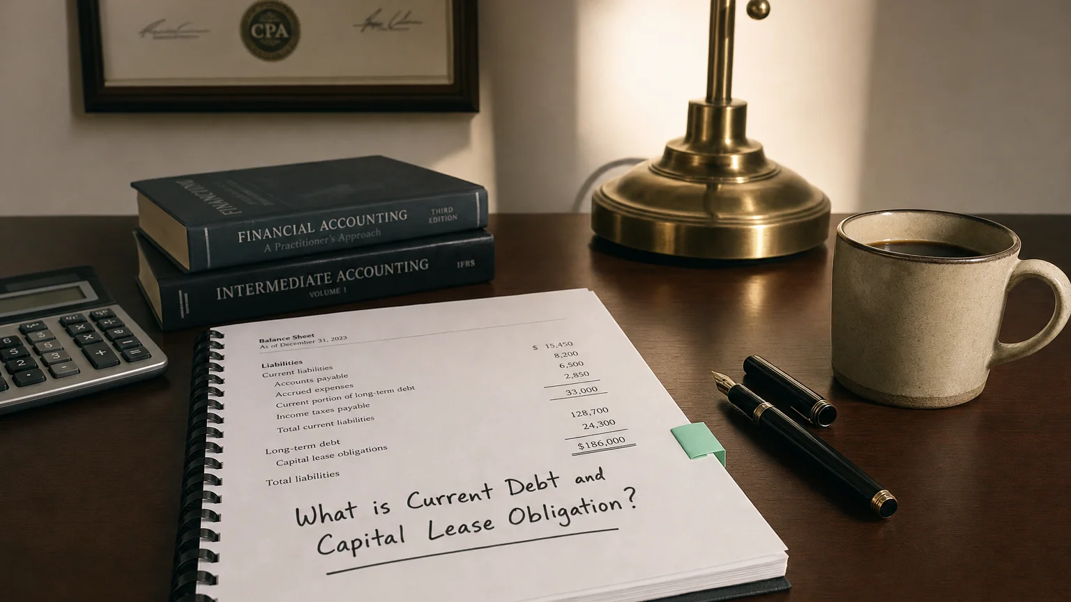 current debt and capital lease obligation — editorial hero illustration