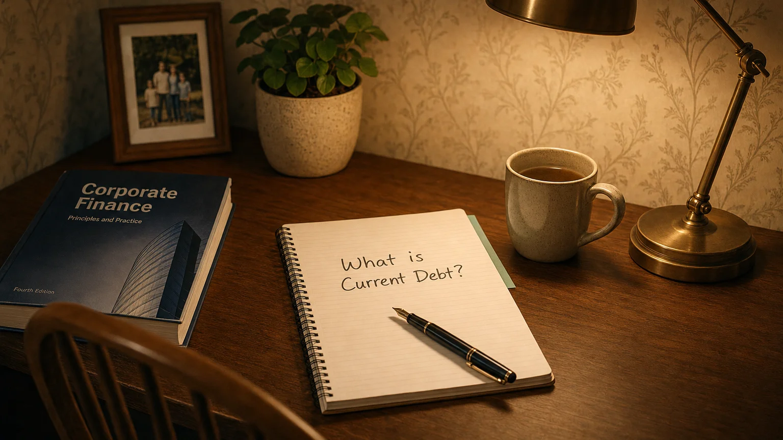 current debt — editorial hero illustration