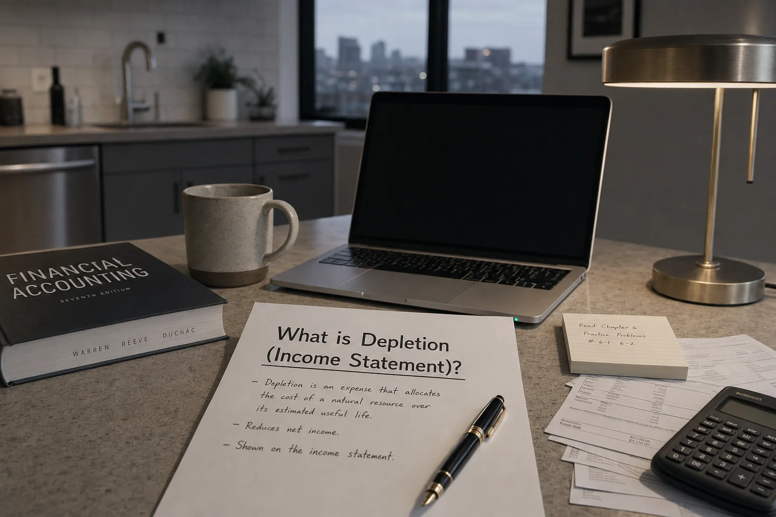 depletion (income statement) — editorial hero illustration