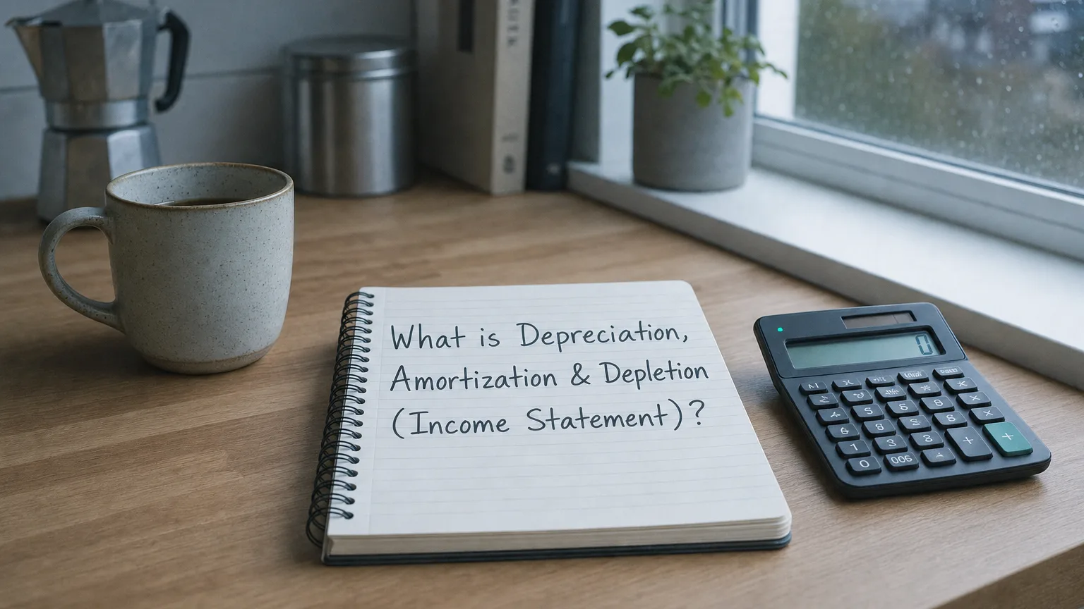 depreciation, amortization & depletion (income statement) — editorial hero illustration