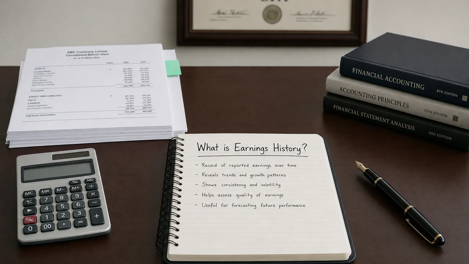 earnings history: uncovering a company's track record — editorial hero illustration