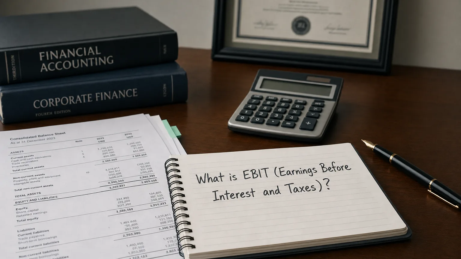 ebit (earnings before interest and taxes) — editorial hero illustration