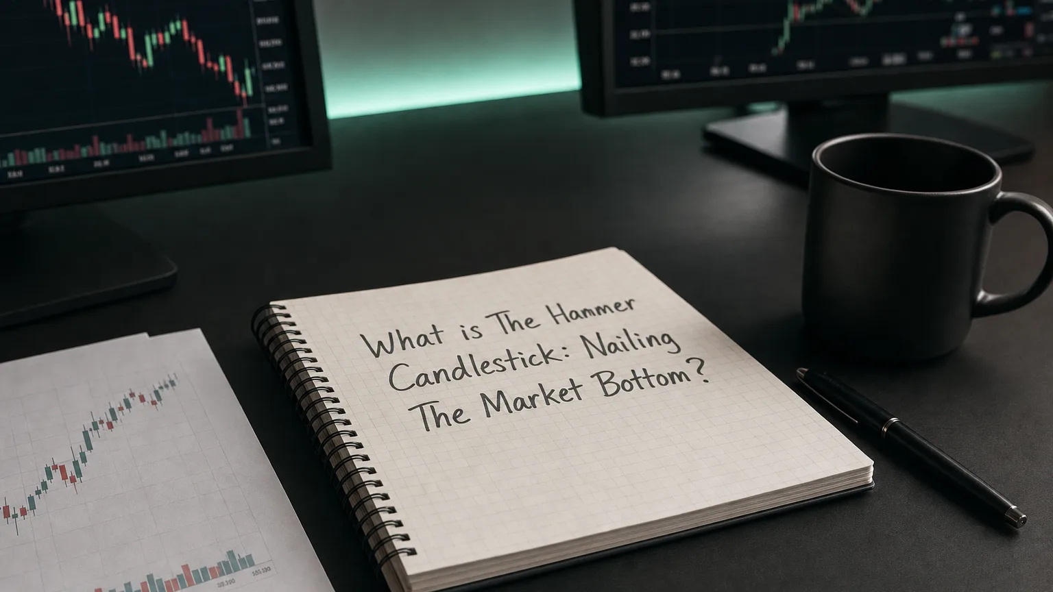 the hammer candlestick: nailing the market bottom — editorial hero illustration