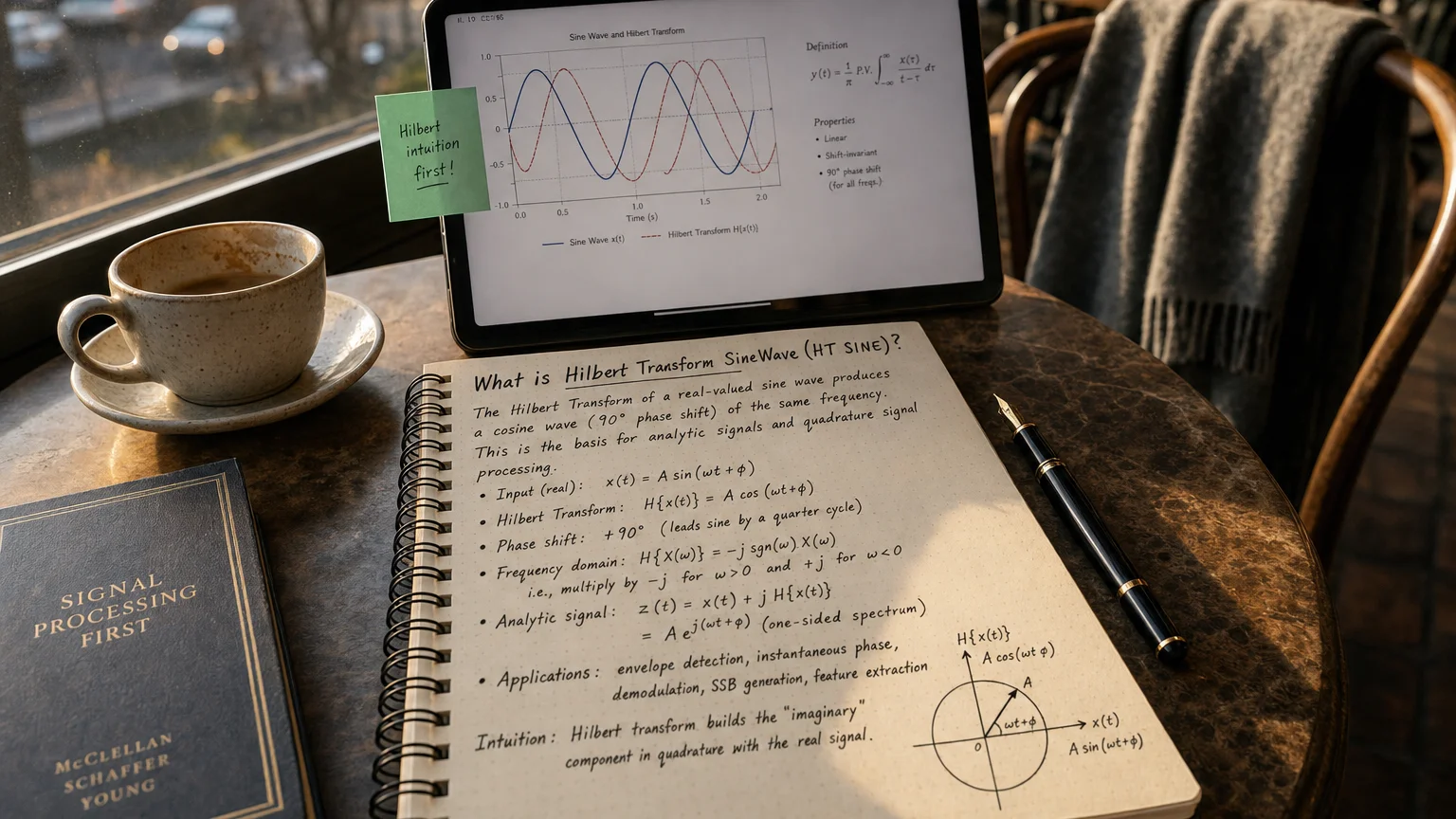 hilbert transform sinewave (ht sine) — editorial hero illustration