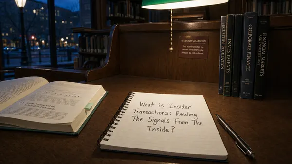 Insider Transactions: Reading the Signals from the Inside