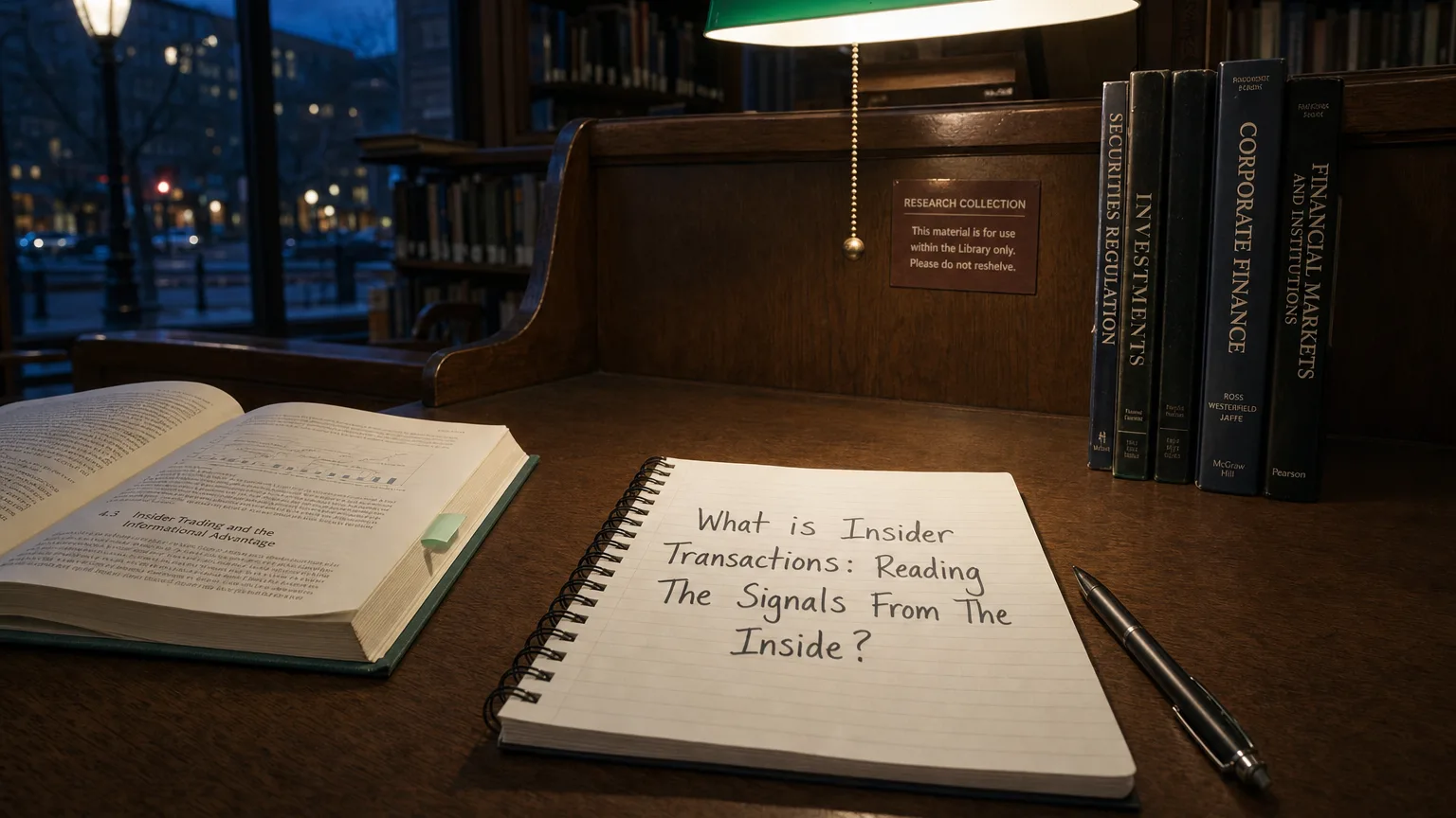 insider transactions: reading the signals from the inside — editorial hero illustration