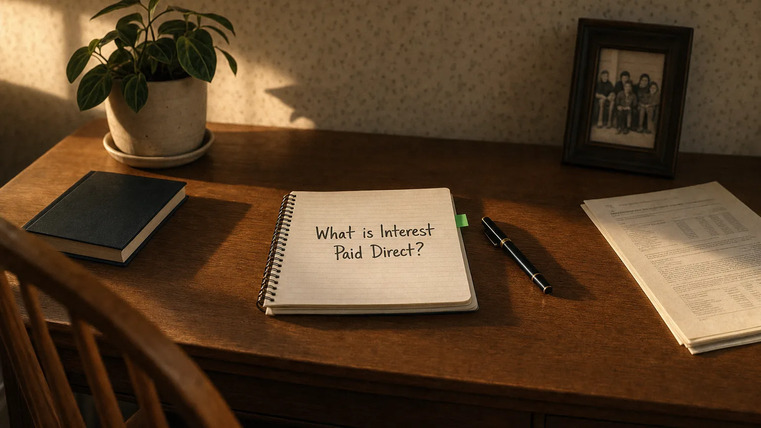 interest paid direct — editorial hero illustration