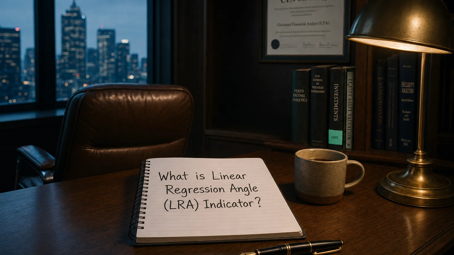 linear regression angle (lra) indicator — editorial hero illustration
