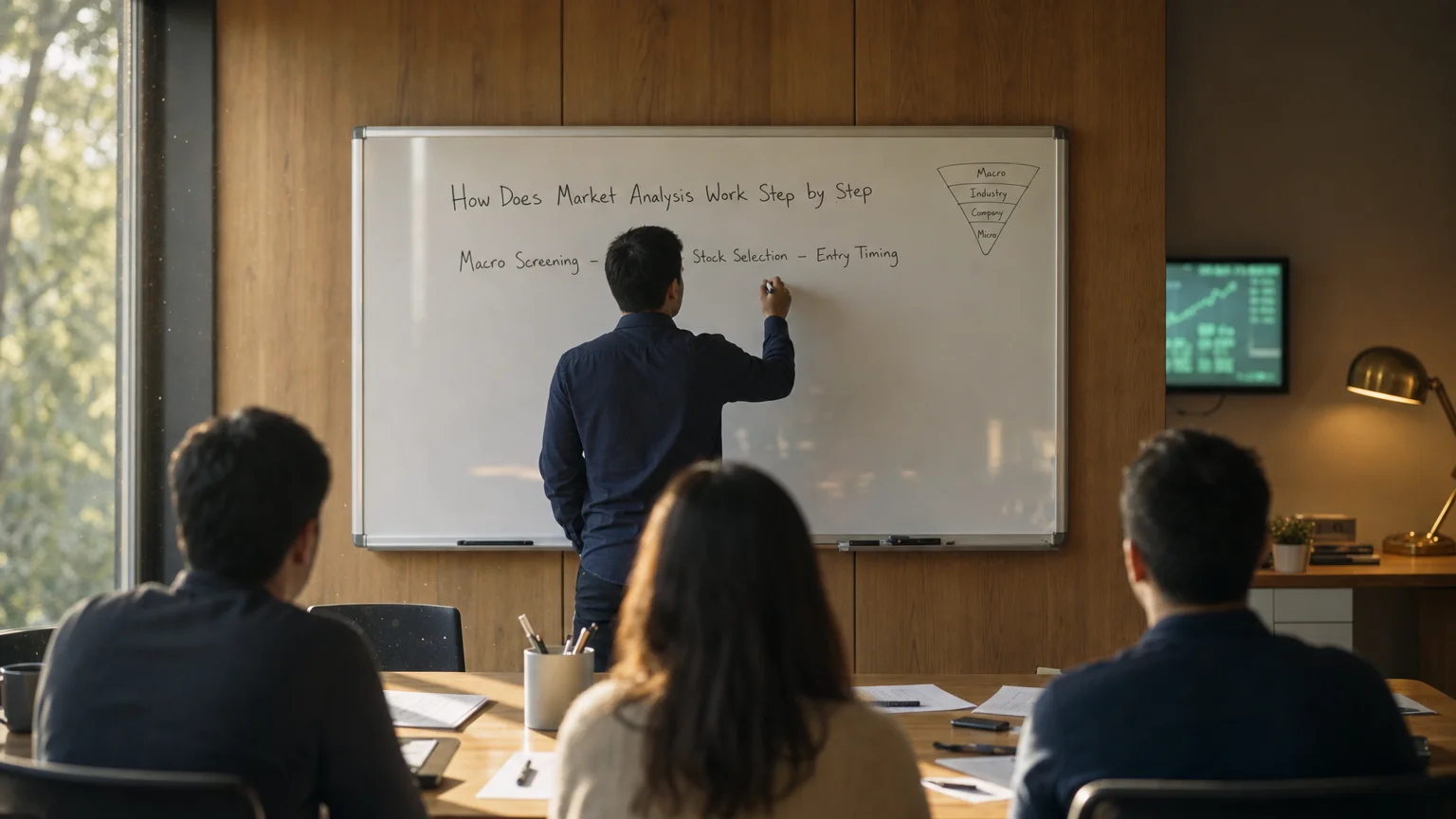 market analysis process — editorial hero illustration