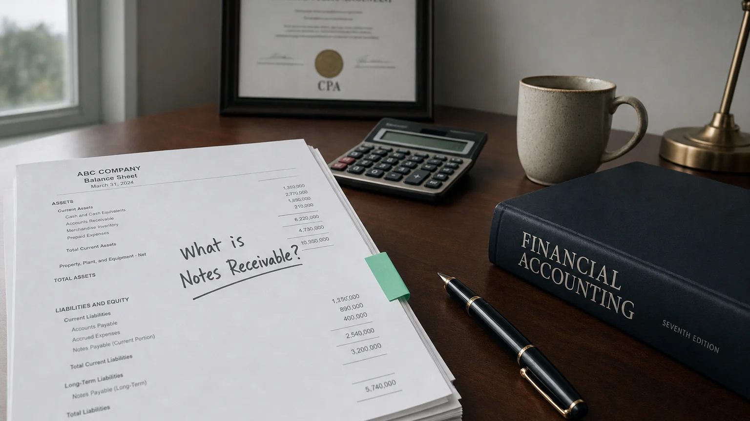notes receivable — editorial hero illustration