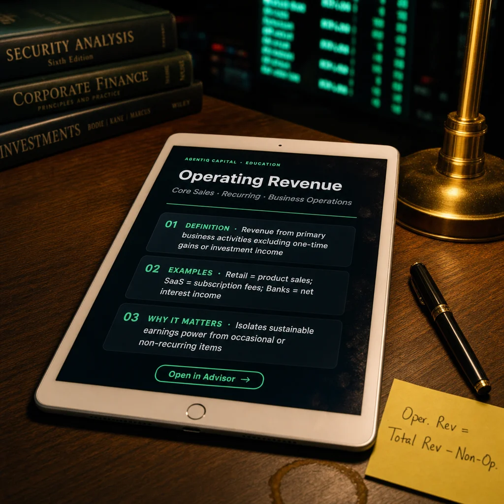 operating revenue — concept illustration