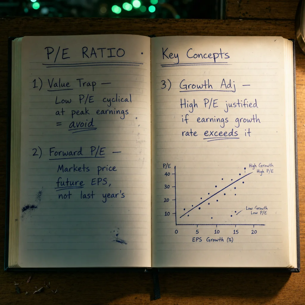p/e ratio misconceptions — supporting visual context