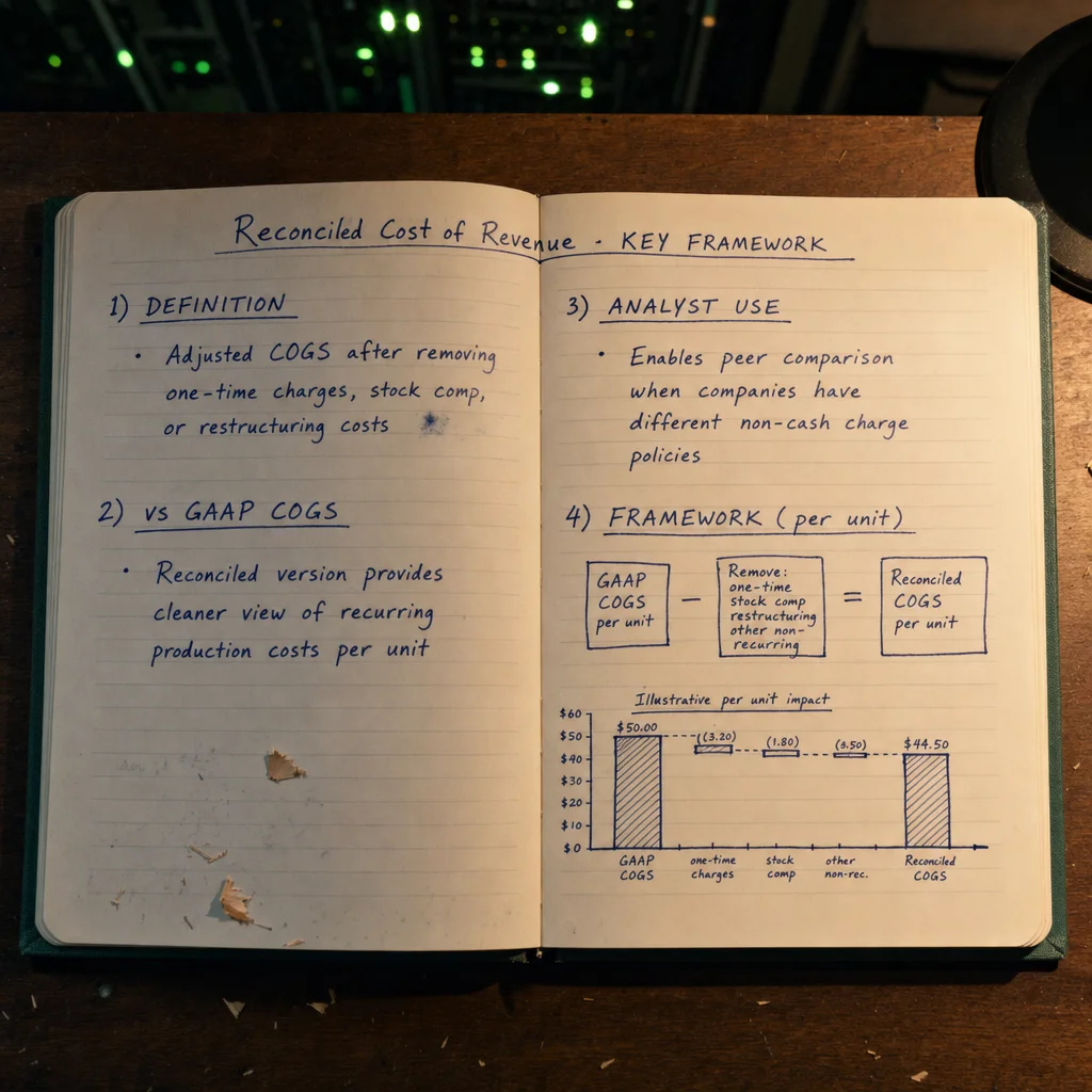 reconciled cost of revenue — supporting visual