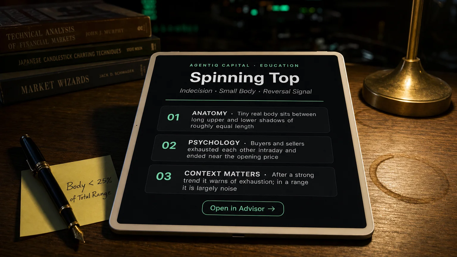 spinning top candle — concept illustration