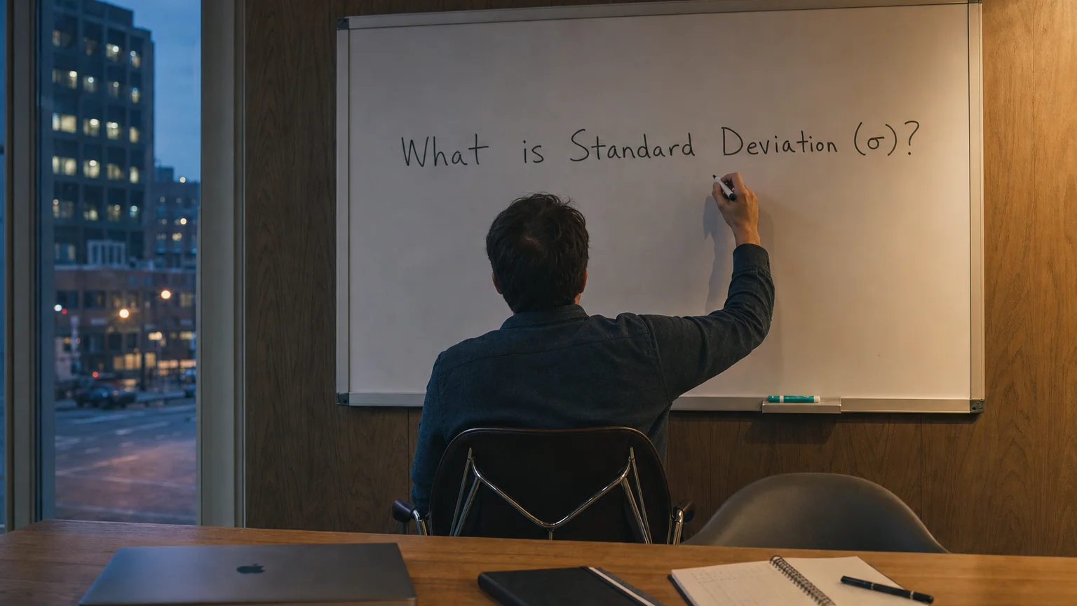 standard deviation (σ) — editorial hero illustration