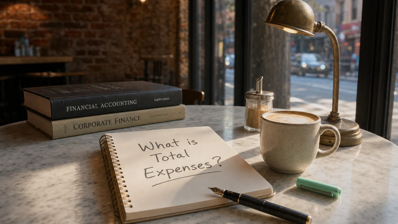 total expenses — editorial hero illustration