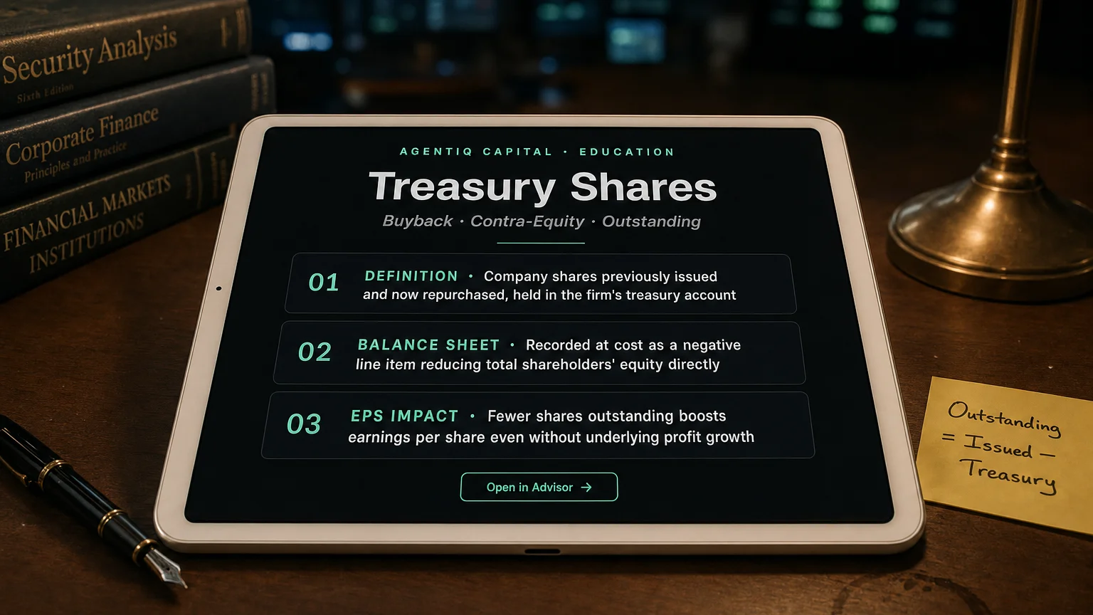 treasury shares number — concept illustration