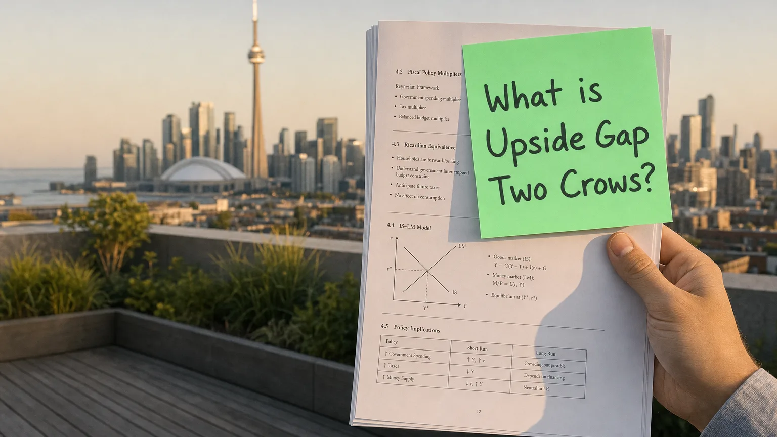 the upside gap two crows: a bearish pattern that often fails — editorial hero illustration