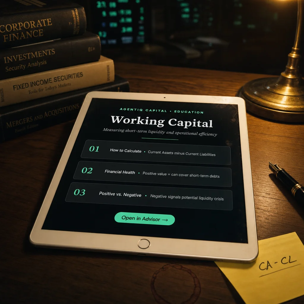 working capital — illustrative concept image